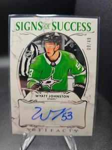 2025-26 UD Artifacts Hockey Wyatt Johnston Signs of Success Auto /49 #SOS-WJ - Picture 1 of 2