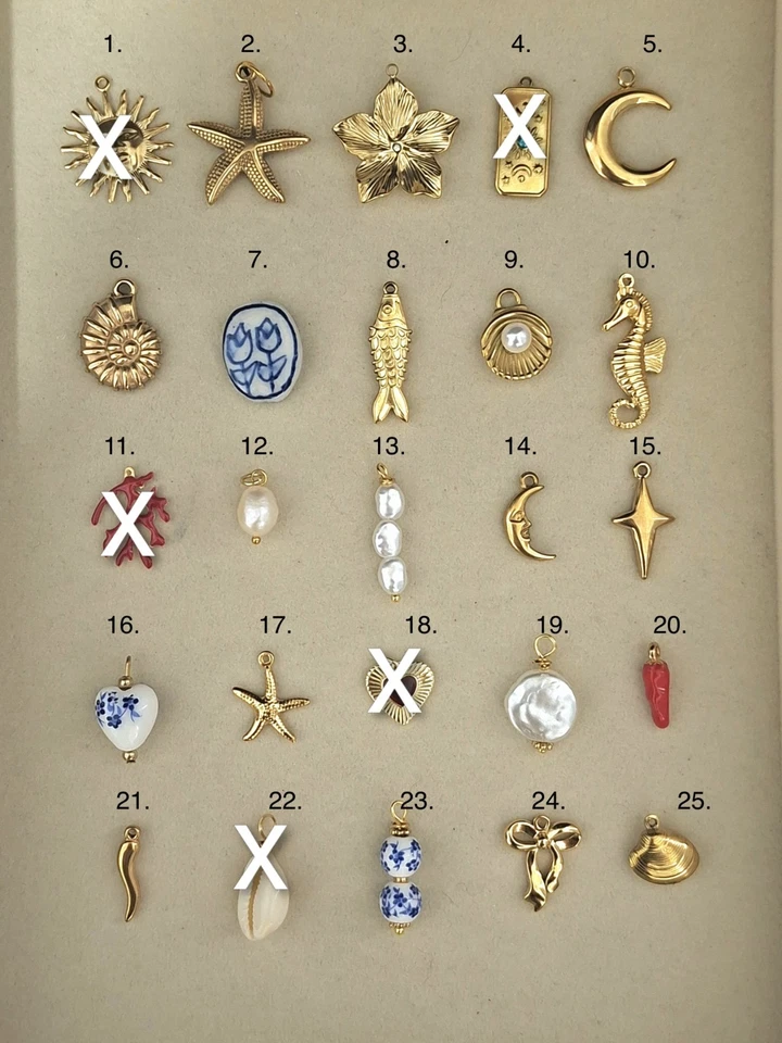 Add on charms, Silver or gold, Compatible with our necklaces and much more Foto 1 de 1