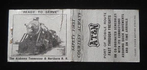 1930s? Motor de vapor AT&N Alabama Tennessee y Northern Railroad Train Mobile AL - Imagen 1 de 2