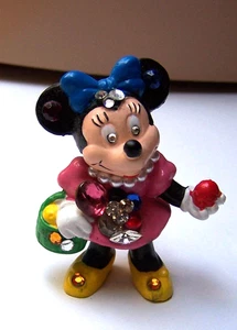 Minnie Mouse Brosche , Kunststoff mit Glitzersteinen, von 1985, Sammler, RAR,Top - Bild 1 von 6