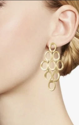 ¡¡NUEVO!! PENDIENTES IPPOLITA ABIERTOS OVALADOS CASCADA ORO AMARILLO 18K Foto 1 de 3