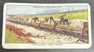 Ogden's Cigarette Card - Modern Railways, 1936 - Permanent Way Work - Picture 1 of 2