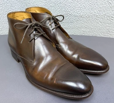 Мужские ботинки Carlos Santos Великобритания 8 США 9 ЕС 42 коричневая кожа Charlie 7991 Chukka Derby - Изображение 1 из 4