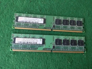 2 Hynix HYMP564U64CP8-C4 2 X 512MB DDR2 DIMM Unbuffered Memory Tested Works - Picture 1 of 2