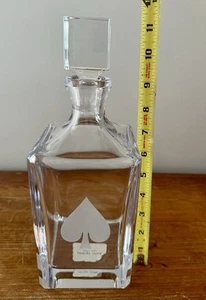 Rare Lenox Kate Spade New York Gin Rummy Crystal Whisky Decanter 11.5”H - Picture 1 of 15
