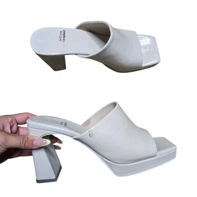 Sandalias Jeffrey Campbell para mujer caviar tacón deslizable punta cuadrada charol 9 Foto 1 de 4