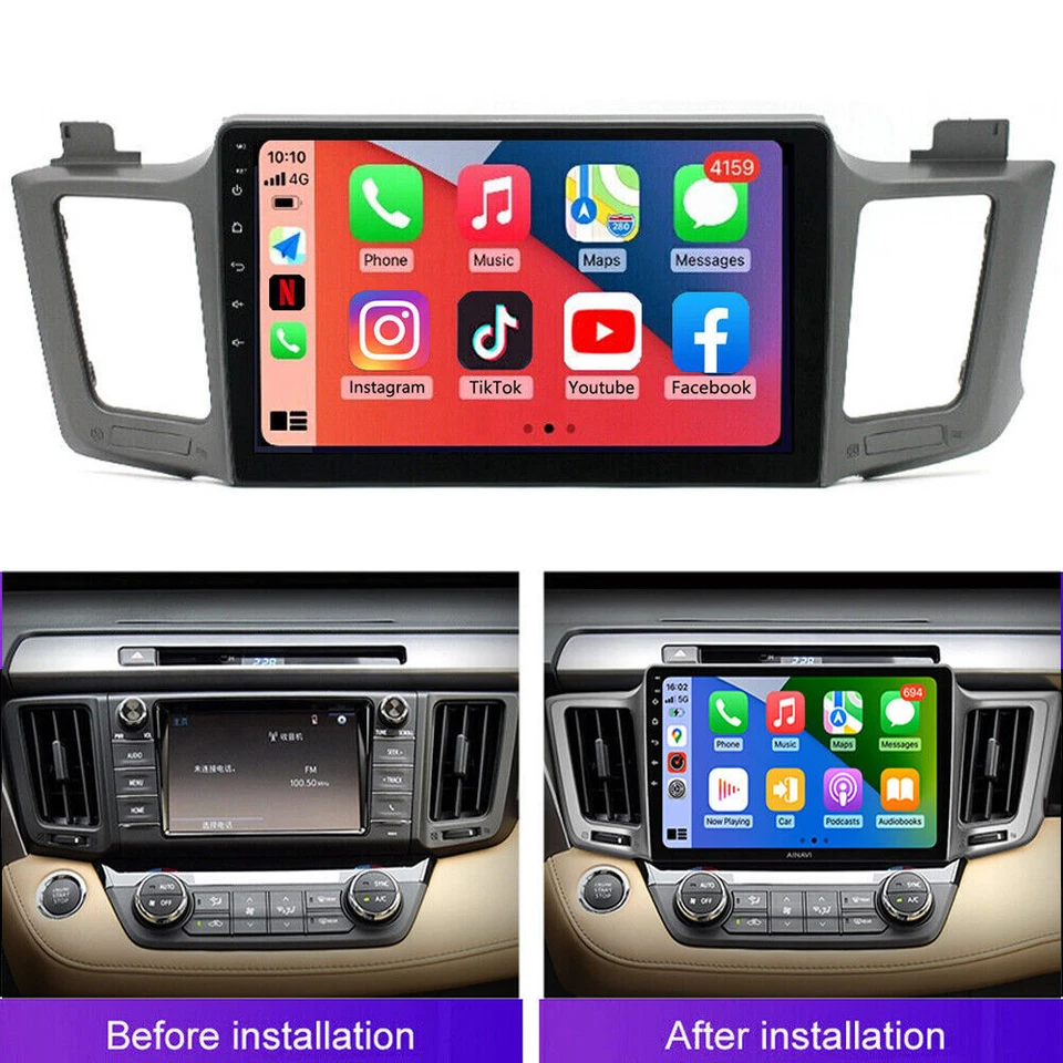 2+32GB For 2013-2018 Toyota RAV4 Apple Carplay Car Stereo Radio GPS Android 12 Foto 1 de 4