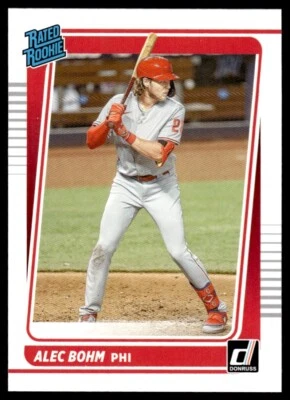 2021 DONRUSS RATED ROOKIE Alec Bohm Rookie Philadelphia Phillies #35 R102 - Image 1 of 2