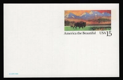 #UX120 15c America the Beautiful: American Buffalo, Mint **ANY 5=FREE SHIPPING** - Image 1 of 2