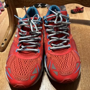 Newton Motion 5 Running Shoes Womens Sz 9.5 Red Blue White Athletic Sneakers - Picture 1 of 11