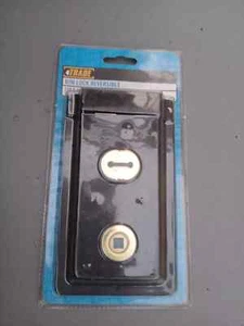 4TRADE RIM LOCK REVERSIBLE 150 X 100MM BLACK FIXINGS INCLUDED - Picture 1 of 2