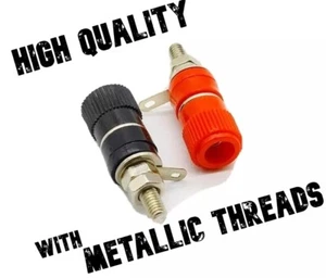 UPGRADED VERSION 4pcs Terminal Binding 4mm Banana Socket Power Supply Audio Plug - Picture 1 of 13