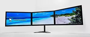 TRIPLE MONITOR MULTI SCREEN SETUP Set 3 x 23" 1920 x 1080 HDMI HDMI USB-C - Picture 1 of 13