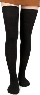 Stay Cozy in Style: Women's Thigh High Socks - Extra Long Cotton Knit Warm cozy - Image 1 of 4