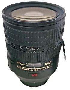 Nikon AF-S NIKKOR 24-120mm F3.5-5.6 G ED SWM VR IF Lens Aspherical 403683 Exc+ - Picture 1 of 7