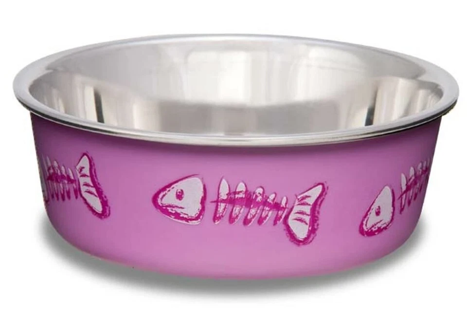 Loving Pets Bella Bowl Designer & Expressions, Cat Bowl, X-Small, Skeleton Foto 1 de 1