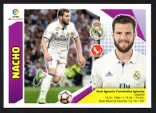 NACHO #4B REAL MADRID 2017-18 STICKER PANINI LA LIGA ESTE SANTANDER