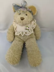 First Main Chantilly Bear Plush 14 Inch Lace Collar 1256 Stuffed Animal Toy - Picture 1 of 7