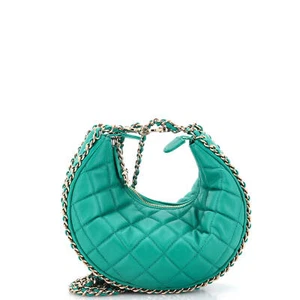 Chanel Chain Around Hook Hobo Quilted Lambskin Small - Picture 1 of 6