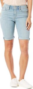 Signature by Levi Strauss & Co. Mid-Rise Bermuda Shorts | Size 8 - NEW