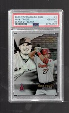 2020 TOPPS GOLD LABEL 1 MIKE TROUT CLASS 2 - BLACK  VERY LOW POP PSA 10 GEM MINT