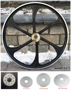 CDHPOWER 26" Aluminum Alloy Bike Wheel Rear Mag Wheel Only & Sprocket & Flywheel - Picture 1 of 42