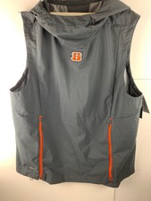 CINCINNATI BENGALS Football NIKE Fly Rush Shield LARGE Vest Hoodie NEW Jacket