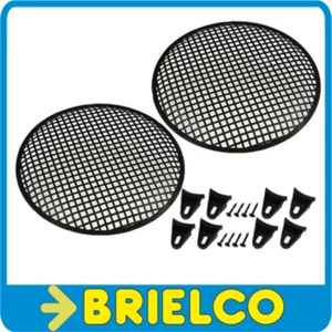 REJILLA PARA ALTAVOZ 8" METALICA NEGRA PAREJA Y JUEGO ESCUADRAS SUJECION BD6671 - Bild 1 von 1
