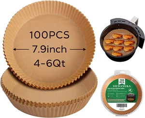 Air Fryer Liners for Ninja Air Fryer, 100 Pcs Air Fryer Disposable Paper Liner A - Picture 1 of 12