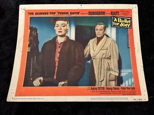 Tarjeta de lobby original de 1955 A Bullet for Joey #7 - Ed Robinson - George Raft - Crimen - Imagen 1 de 4