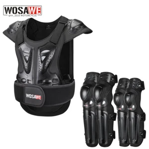 WOSAWE Motorcycle Armor Jacket Chest Protector Off Road Elbow Knee Pads Adults - Picture 1 of 29