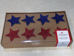 Storehouse Napkin Rings Patriotic July 4th Red Blue STARS Set 6 Americana NWT - Picture 1 of 4