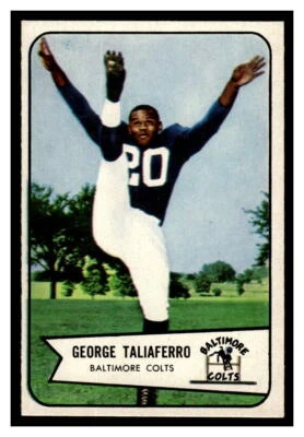 1954 Bowman Football #50 George Taliaferro Foot2 - Image 1 of 2