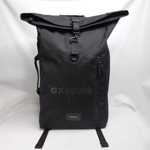 Sandqvist Dante Vegan Roll Top Backpack Day Bag Black - Picture 1 of 12