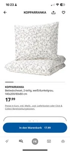 Ikea Bettwäsche KOPPARRANKA Bettwäscheset, 2-teilig - Bild 1 von 3