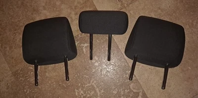 2016-2018 Toyota Prius Sedan Rear Head Rest Black Cloth Set of 3 - Image 1 of 4