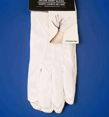 Guantes de muñeca cortos de satén boda fiesta formal Navidad baile ópera juegos con disfraces  Foto 1 de 2