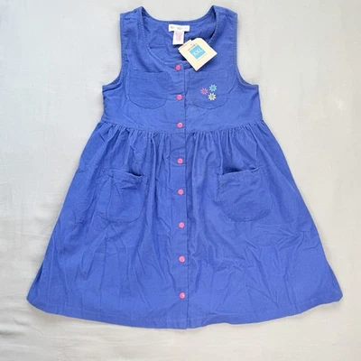 NWT Vintage Gymboree Aspen Adventure Snowflake Blue Dress Corduroy Sz XXL 6 - 7 - Image 1 of 4