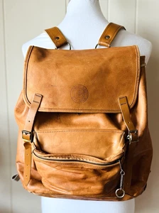Vintage Beckmann Brown Leather Norwegian Day Pack Backpack Rucksack - Bild 1 von 12