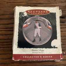 1996 Hallmark Keepsake Christmas Tree Ornament MLB Baseball Satchel Paige Heroes