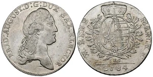 Deutschland - Sachsen Taler 1784 - Silber 0.833, 28.063g, ø 42mm KM# 992 Fast VZ - Bild 1 von 1