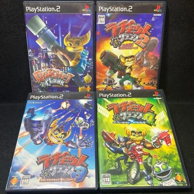 PS2 Ratchet & Clank 1 2 3 4 set, PlayStation 2 lot 4 NTSC-J from Japan - Image 1 of 4