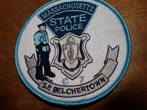 MASSACHUSETTS STATE POLICE SP BELCHERTOWN TROOP C C-7  BARRACKS PATCH - Picture 1 of 2