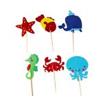24 Pcs Cupcake Picks Birthday Toppers For Cakes Decorating Tool Animal