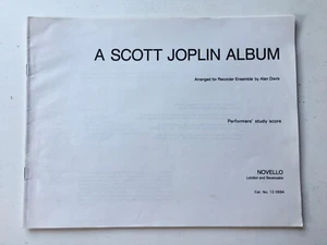 A Scott Joplin Album for Recorder Ensemble by Alan Davis Performers' Study Score - Picture 1 of 3