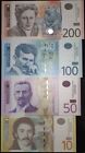 Serbia set  10, 50, 100 and 200 dinara 2011/13 UNC