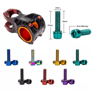 6pz Kit Bulloni Albero Bicicletta M5*18mm Bulloni Anodizzati Antiruggine Strada/MTB - Foto 1 di 23