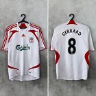 Liverpool 2007 2008 Away Football Shirt #8 Gerrard Adidas Jersey Size L