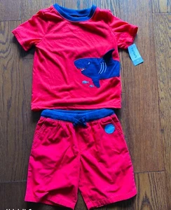NWT Carter's Boys Shark Poly 2 pc Set Kids Size 5t - Picture 1 of 5