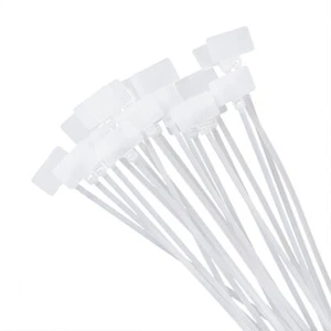 100Pack Zip Ties Write on Ethernet RJ45 RJ12 Wire Power Cable Label Mark Tags A - Afbeelding 1 van 7